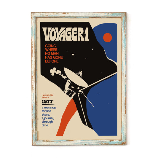 Voyager 1 Space Probe Poster