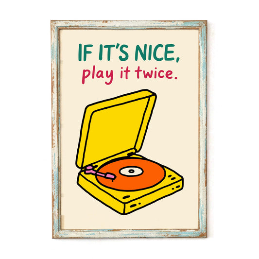 Play It Twice Vinyl Poster