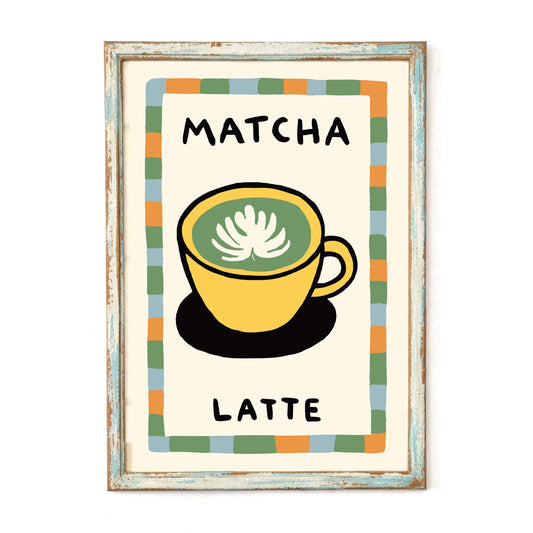 Matcha Latte Aesthetic Poster