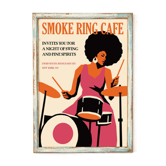 Smoke Ring Cafe Swing Poster