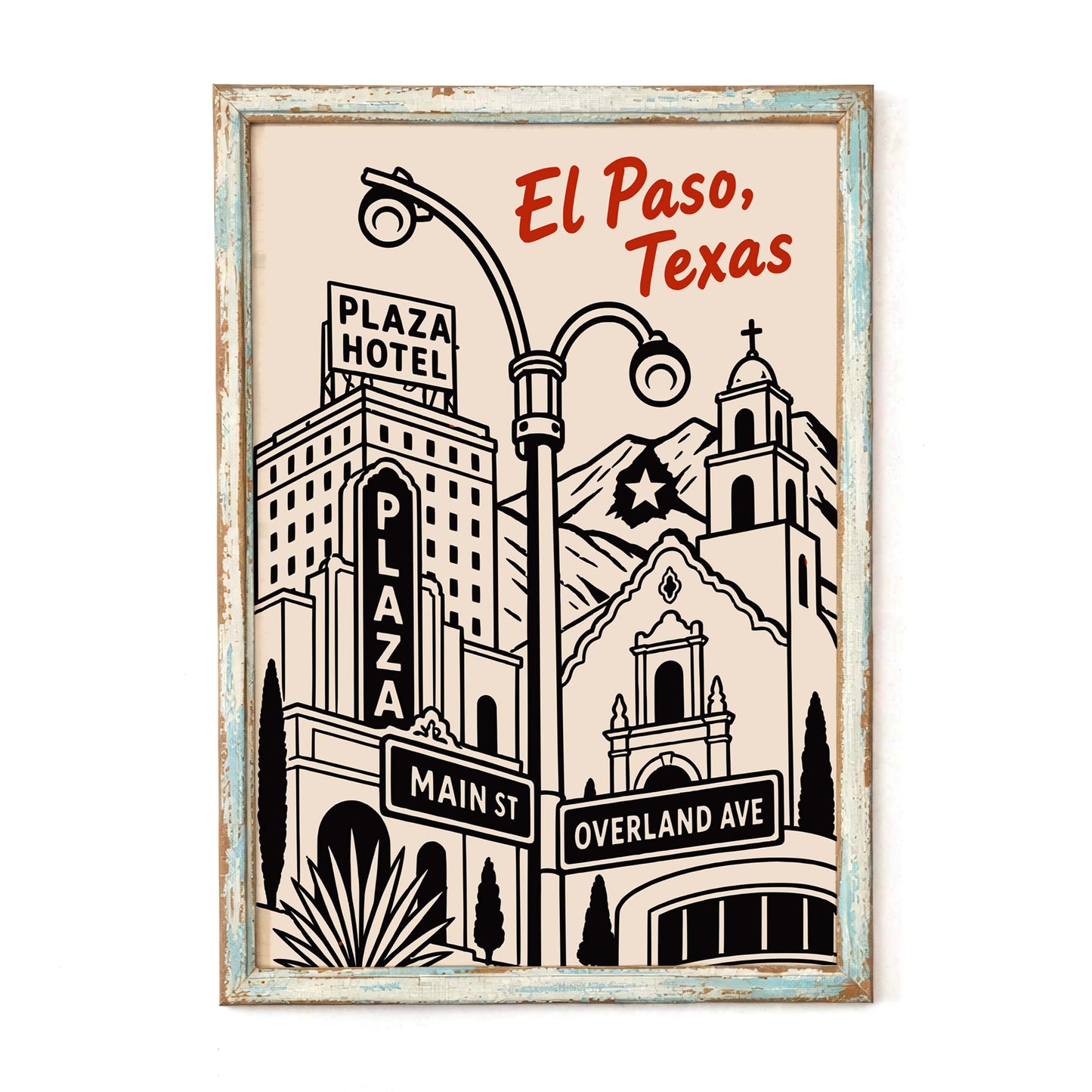 El Paso Texas Travel Poster