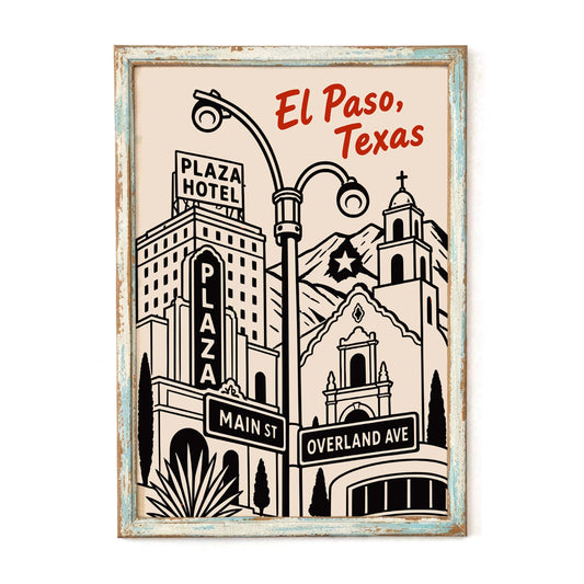 El Paso Texas Travel Poster