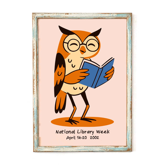 National Library Week Owl Print