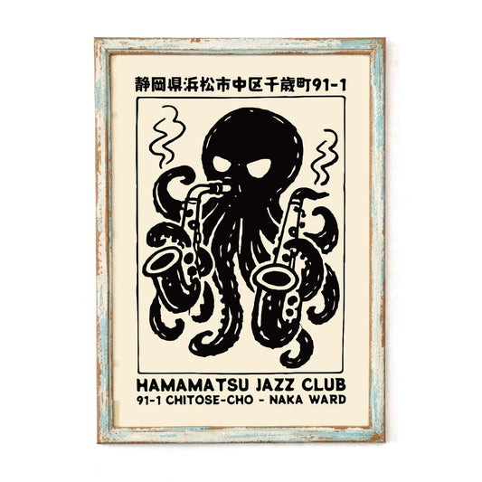 Hamamatsu Jazz Club Octopus Poster