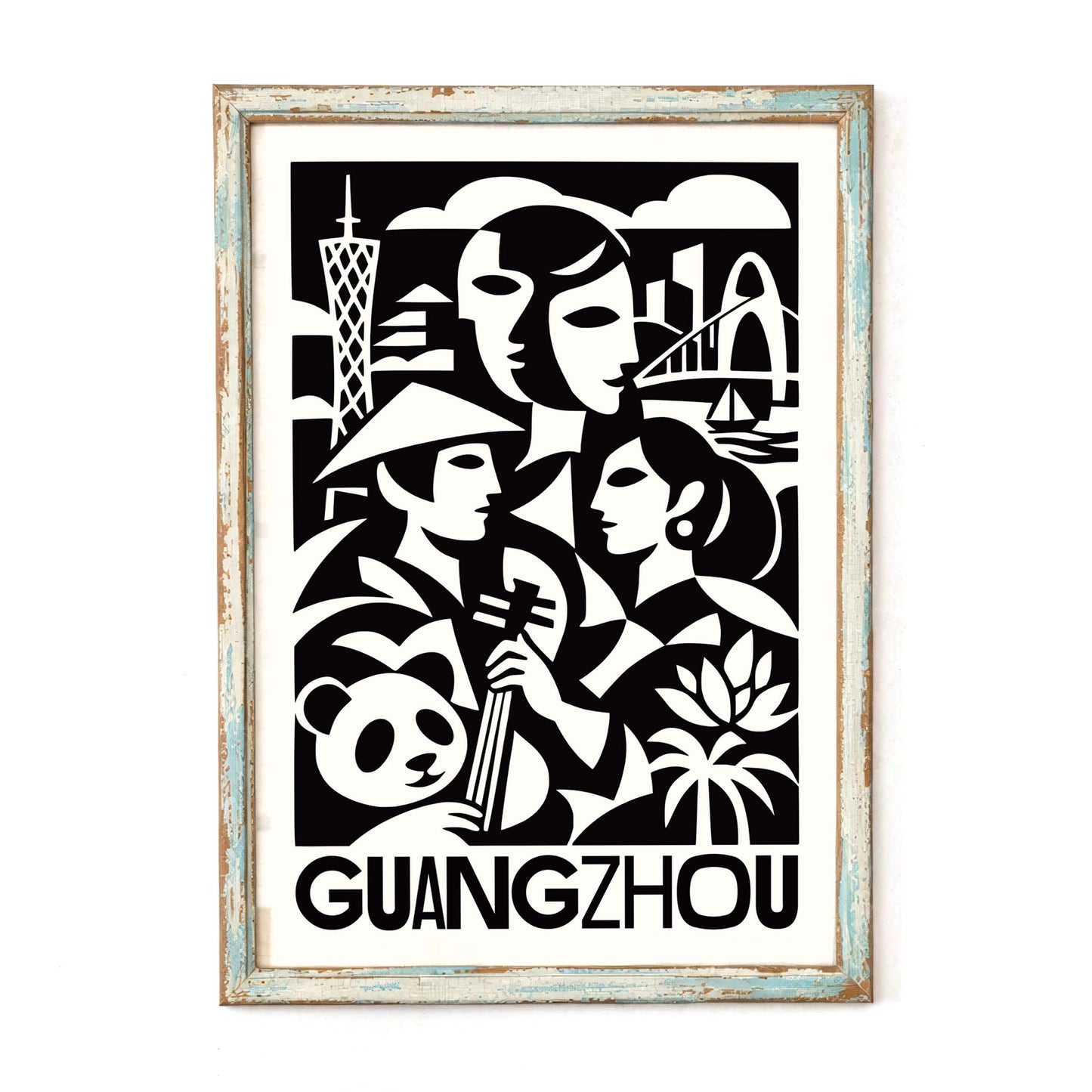 Guangzhou Travel Poster Wall Art