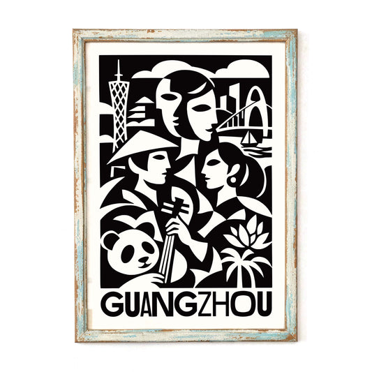 Guangzhou Travel Poster Wall Art