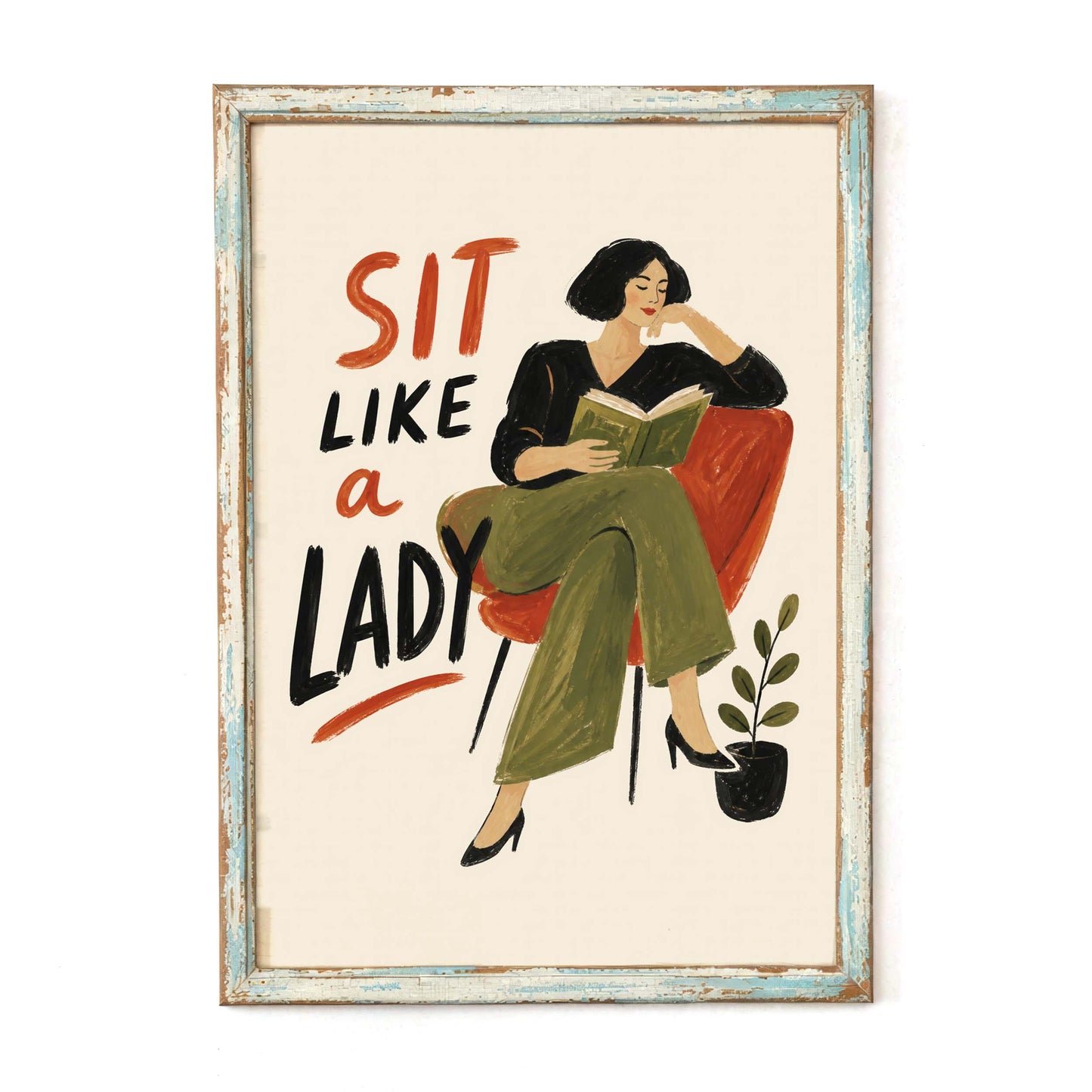 Book Lover Reading Wall Print