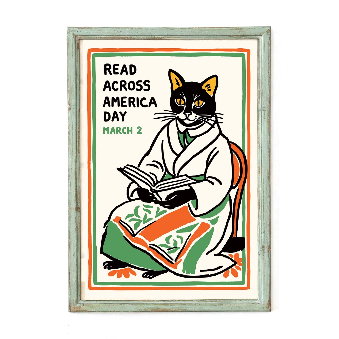 Read Across America Day Cat Poster