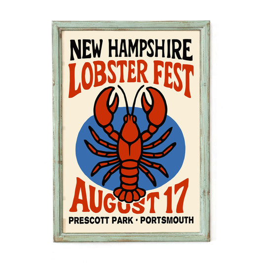 Vintage New Hampshire Lobster Fest Poster