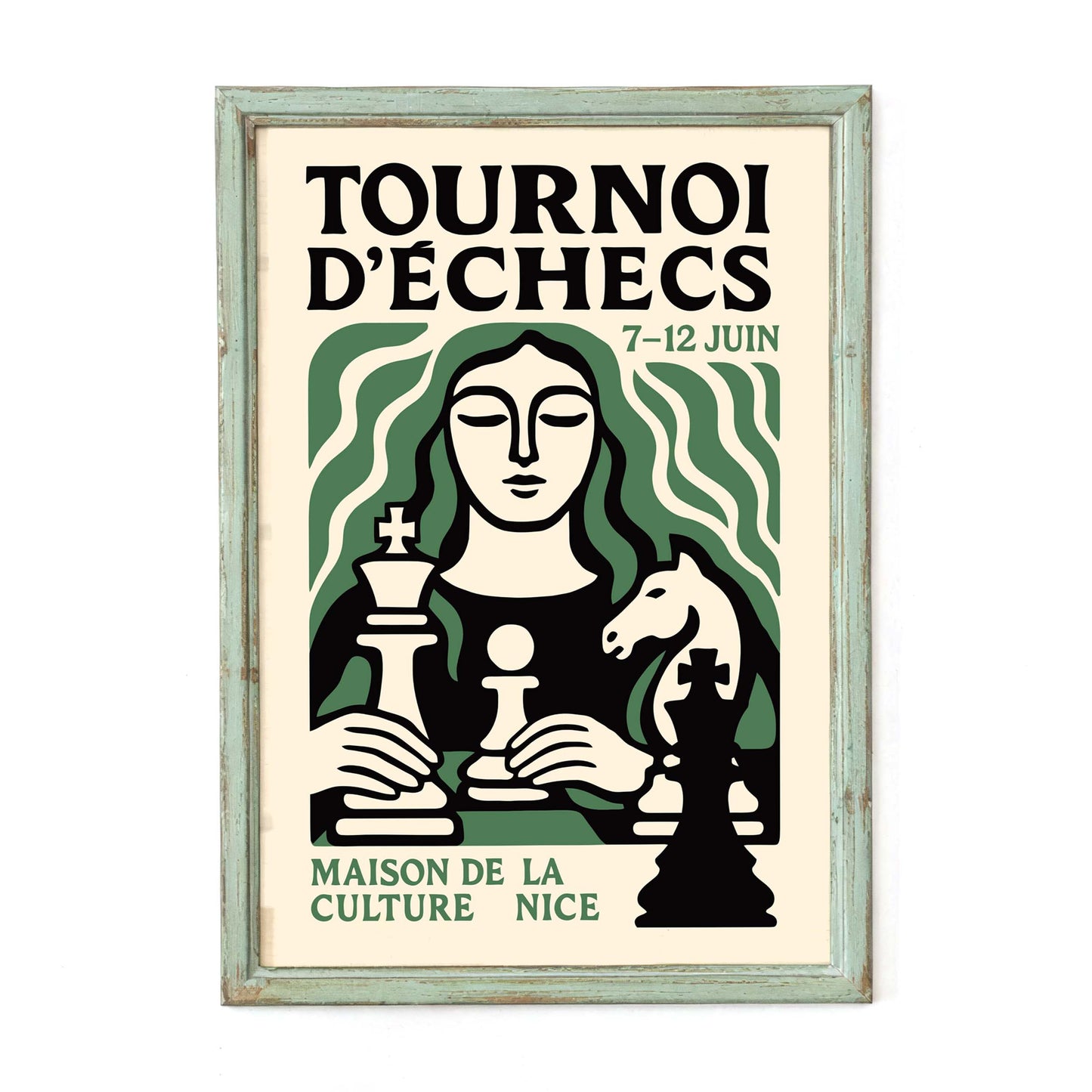 French Chess Poster Print