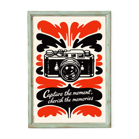 Capture The Moment Camera Poster Wall Art