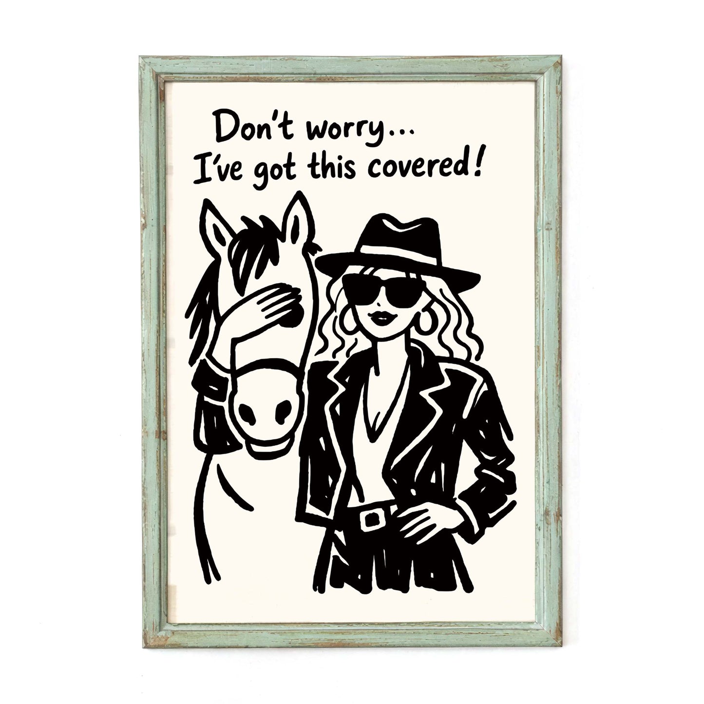 Horse Humor Cowgirl Wall Art