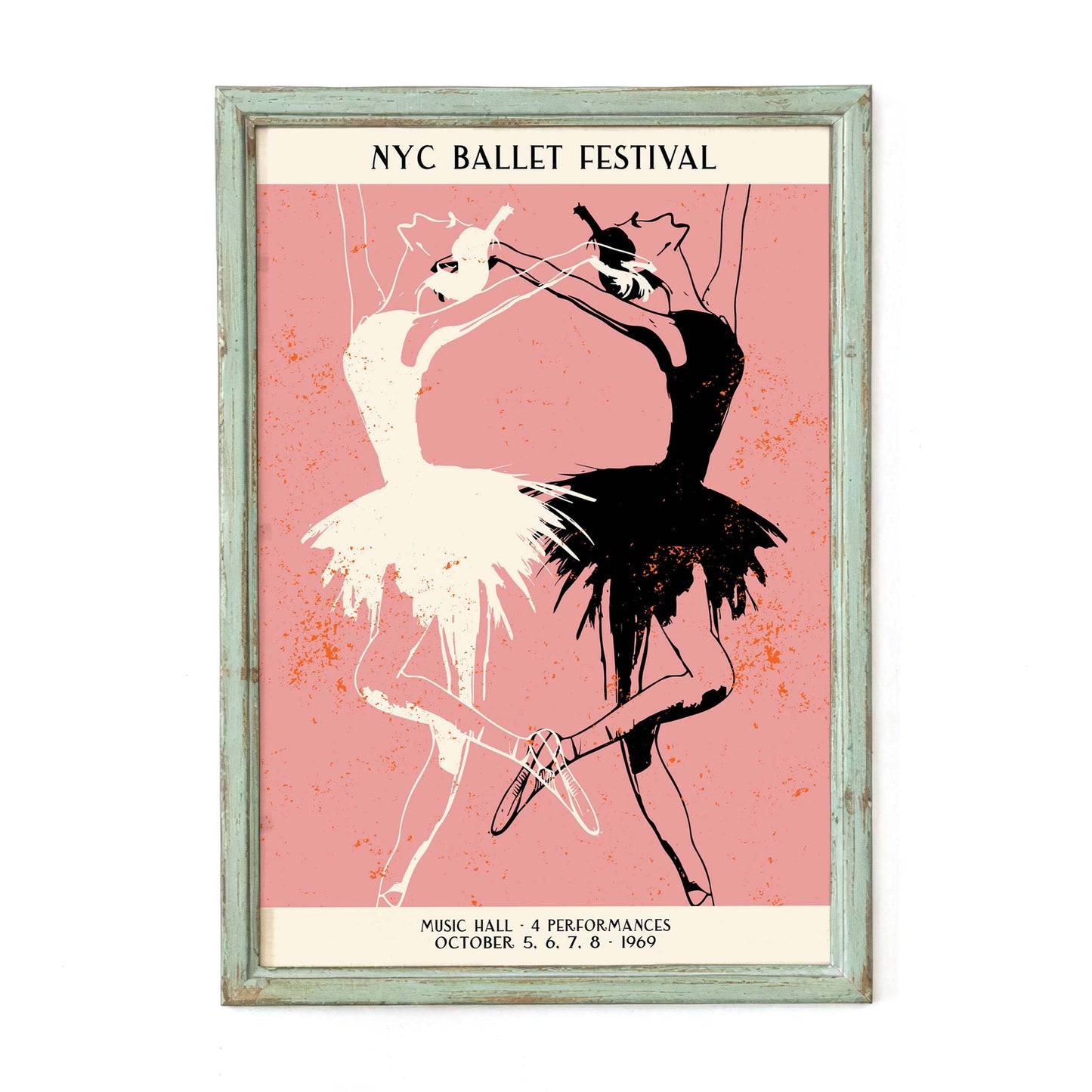 NYC Ballet Festival Dance Poster Print
