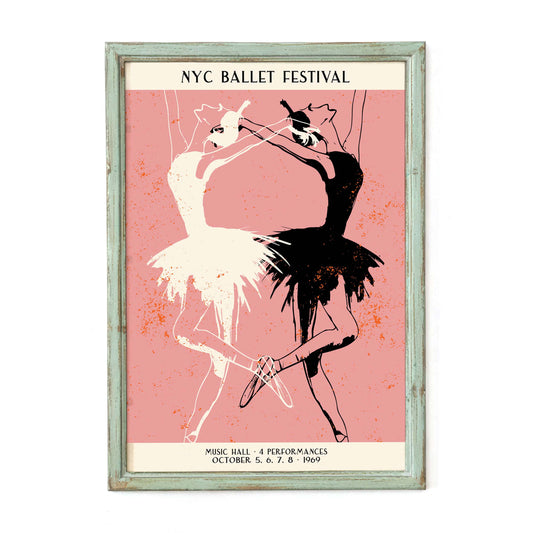 NYC Ballet Festival Dance Poster Print