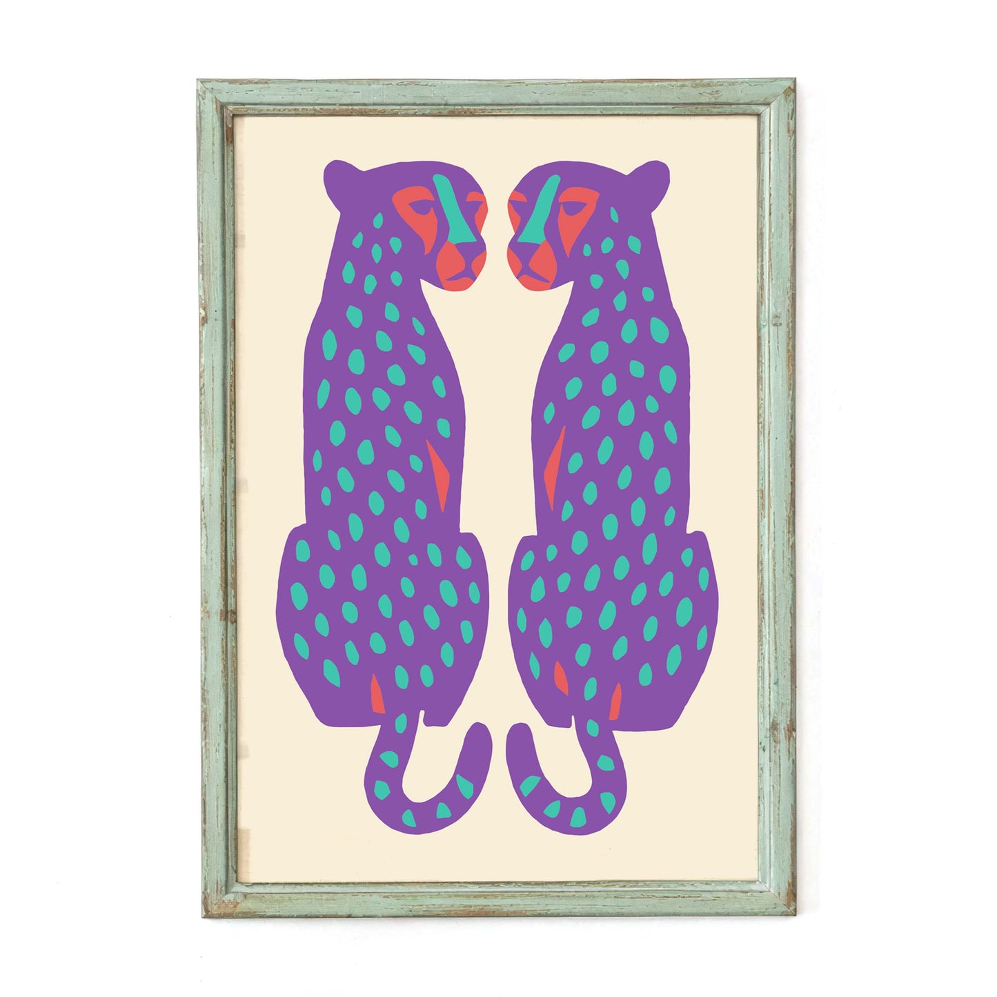 Twin Cheetahs Animal Print