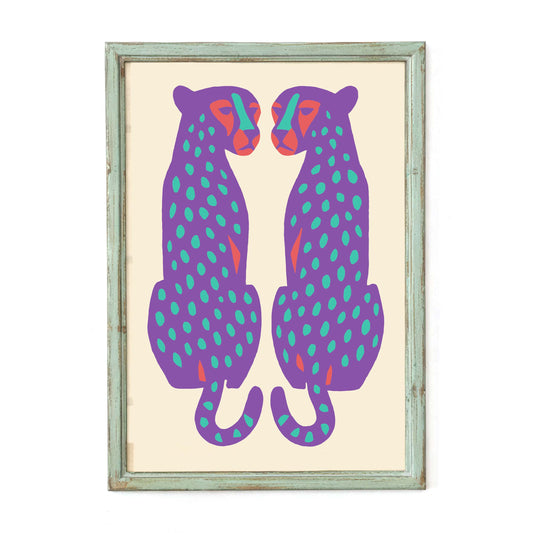 Twin Cheetahs Animal Print