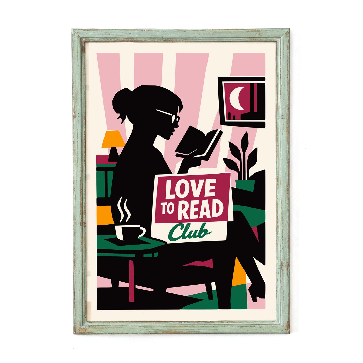 Love to Read Club Cozy Reading Poster