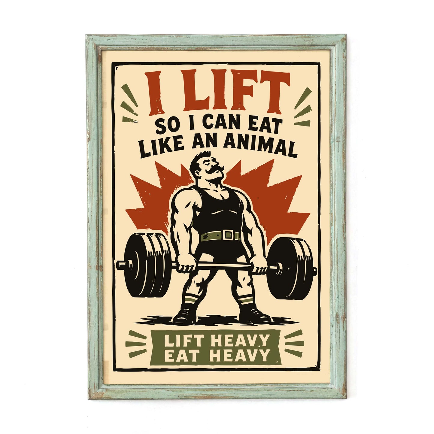 Weightlifting Motivation Gym Poster Print