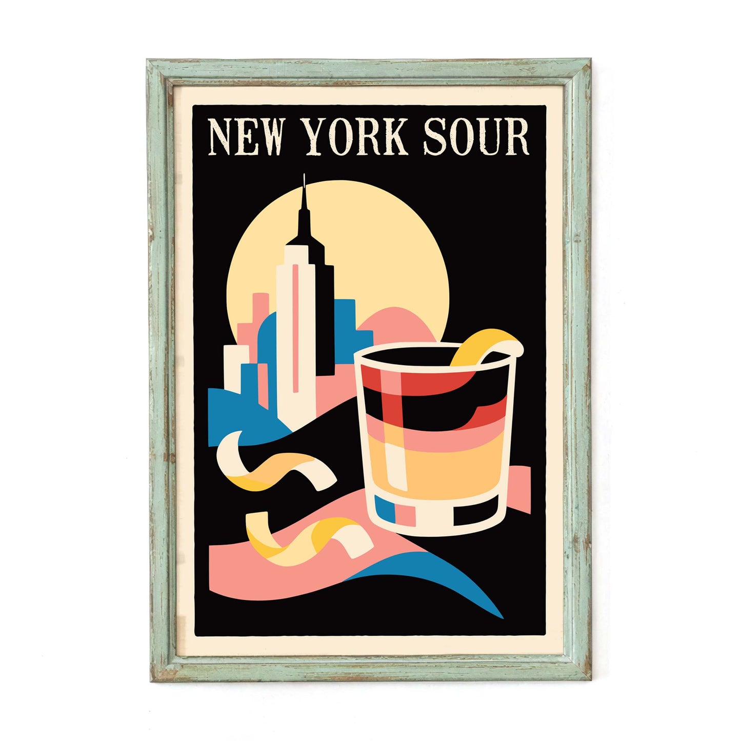 New York Sour Cocktail Print