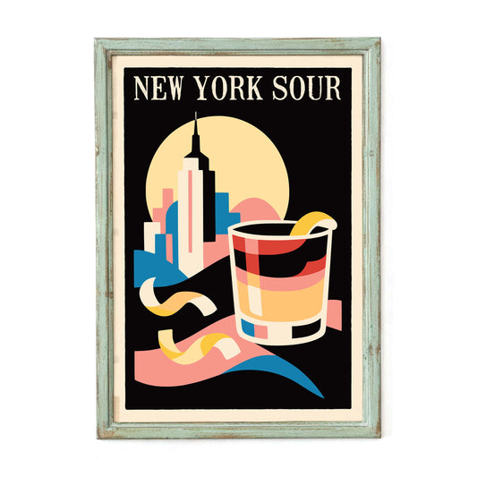 New York Sour Cocktail Print