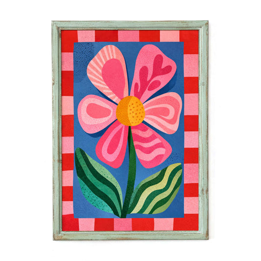 Colorful Retro Flower Art Print