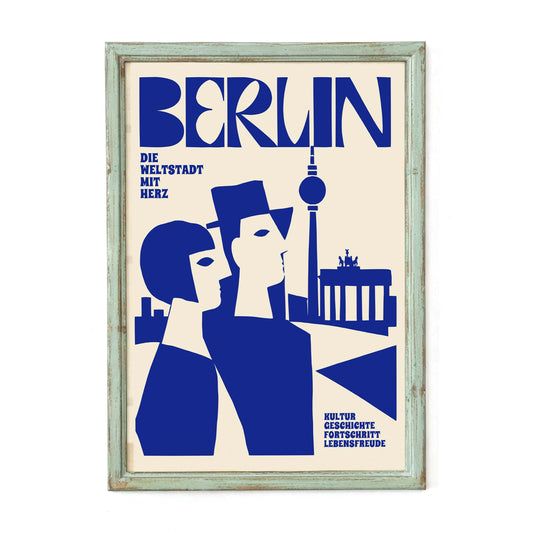 Vintage Berlin Wall Decor Poster