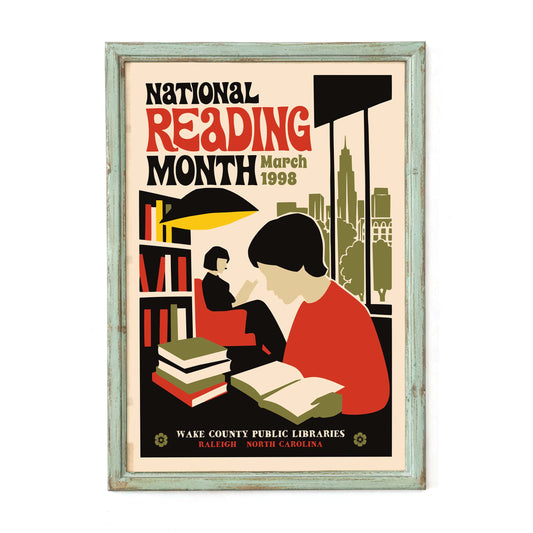 National Reading Month Poster For Library