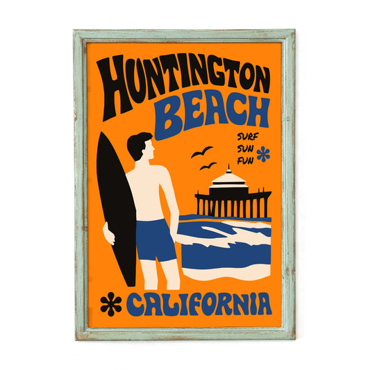 Huntington Beach Surf Print