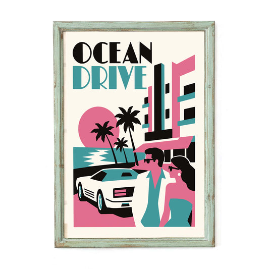 Ocean Drive Poster Print