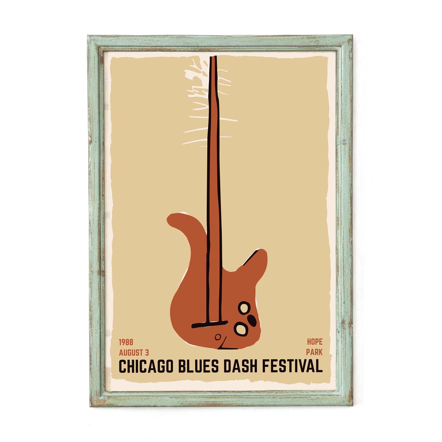 Chicago Blues Dash Festival Poster Print