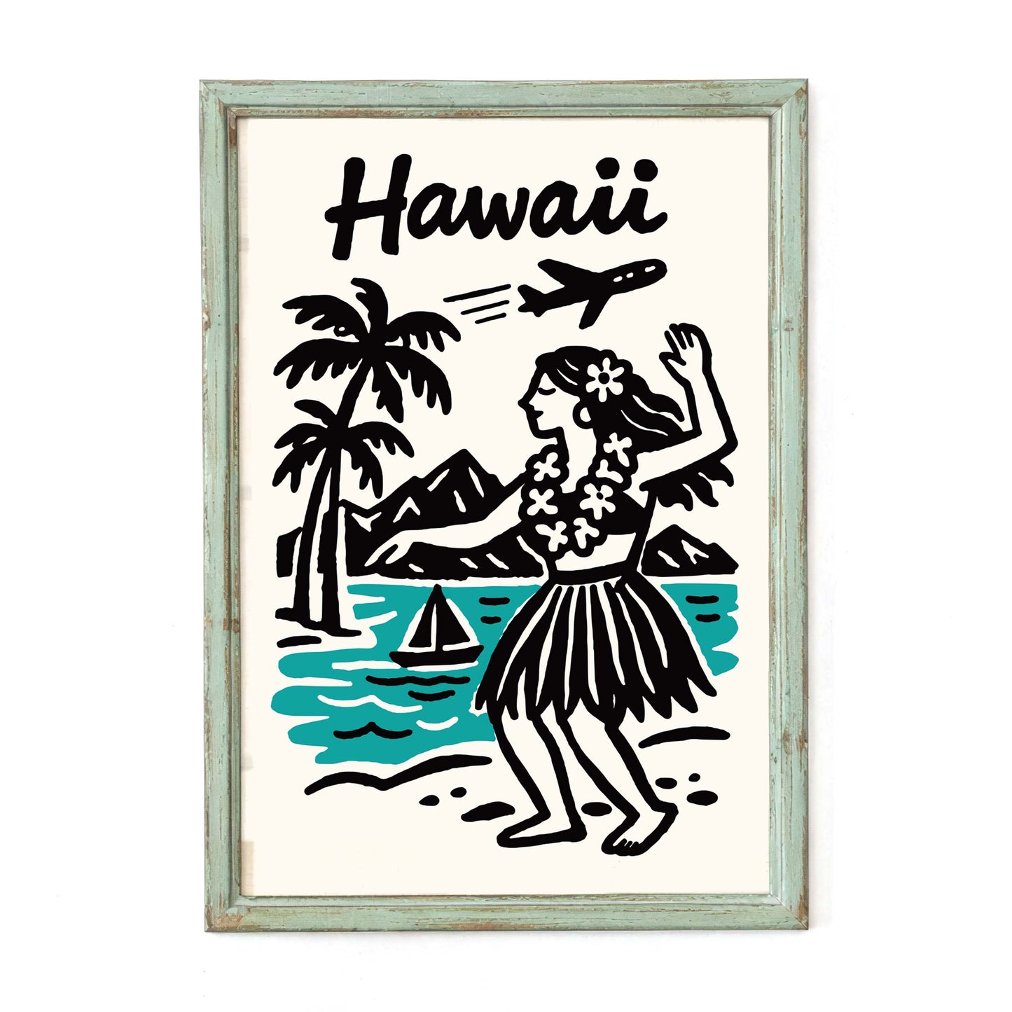 Hula Dancer - Hawaii Travel Poster