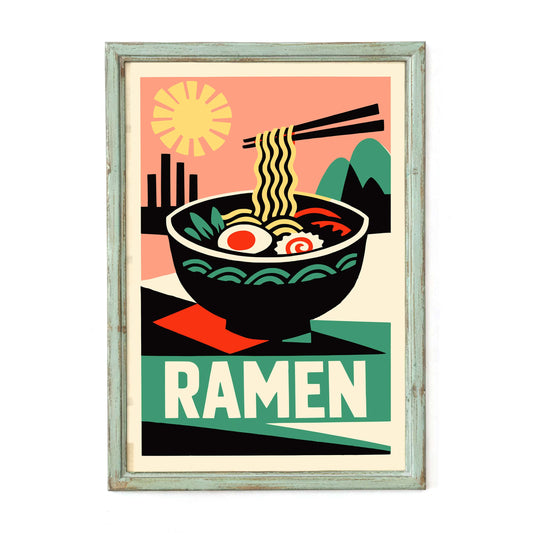 Japanese Ramen Illustration Poster