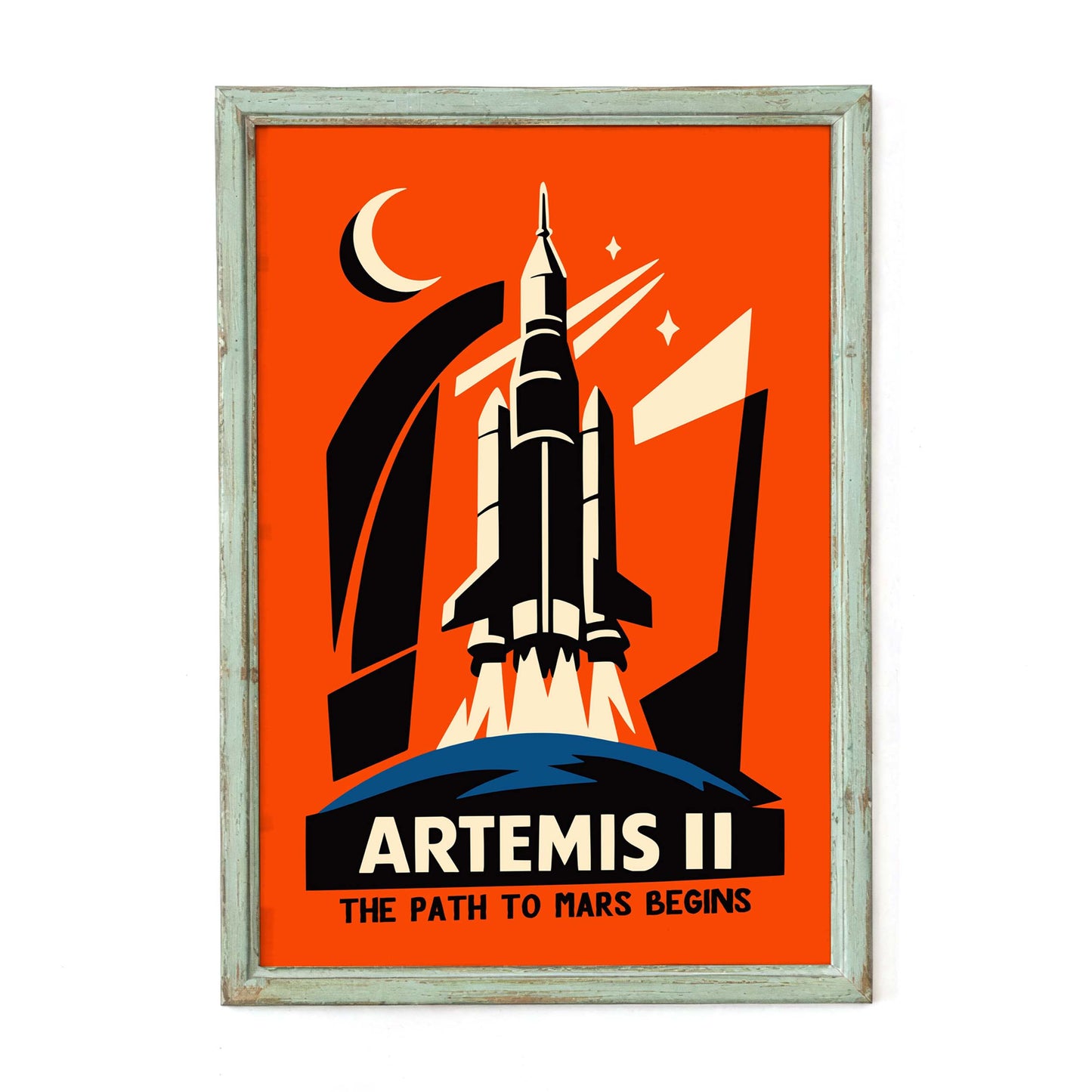 Artemis II Space Rocket Poster