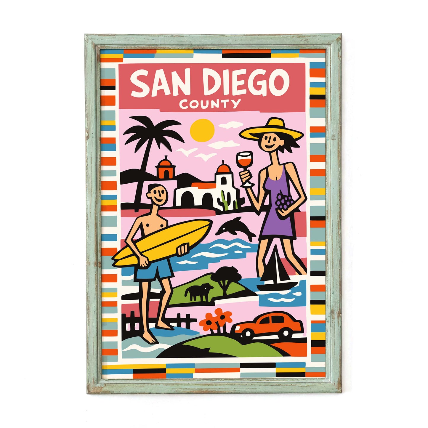 San Diego County Travel Poster