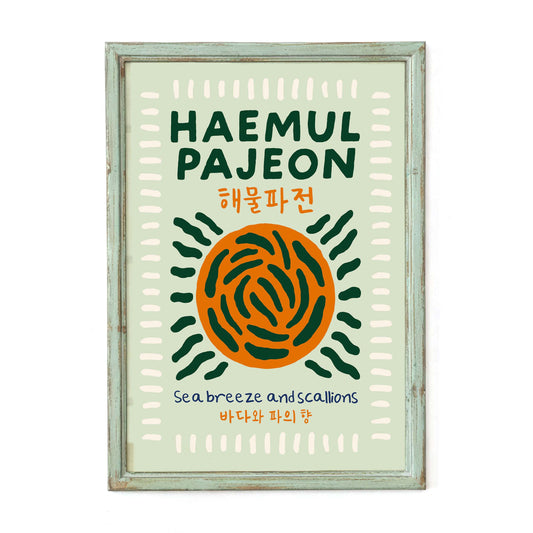 Haemul Pajeon Korean Food Poster
