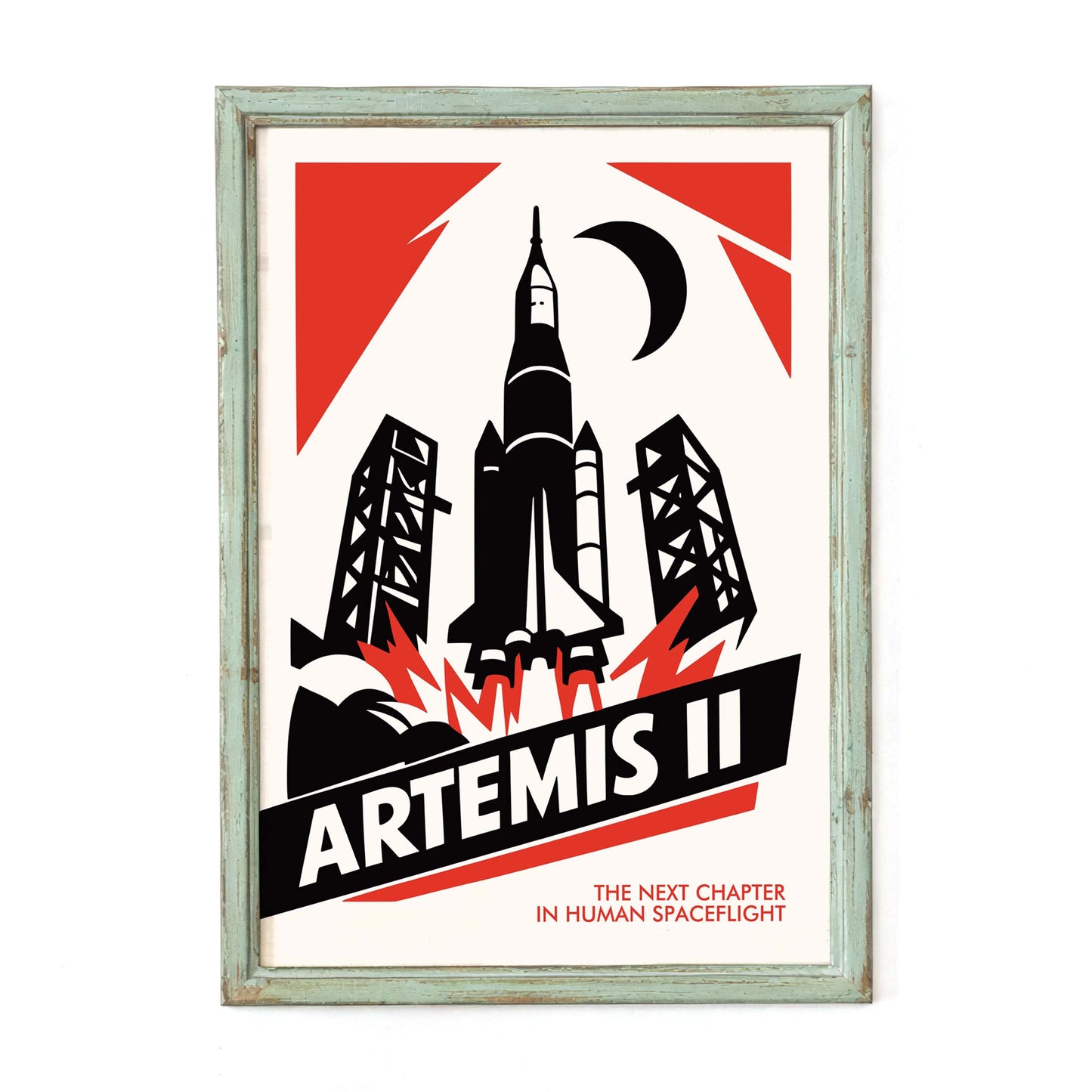 Artemis II Rocket Poster Print