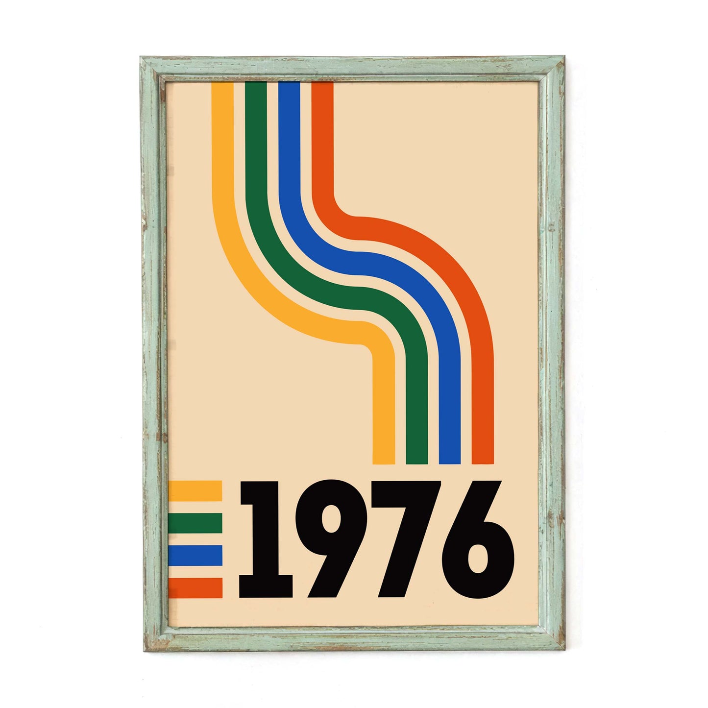 1976 Retro Stripe Poster