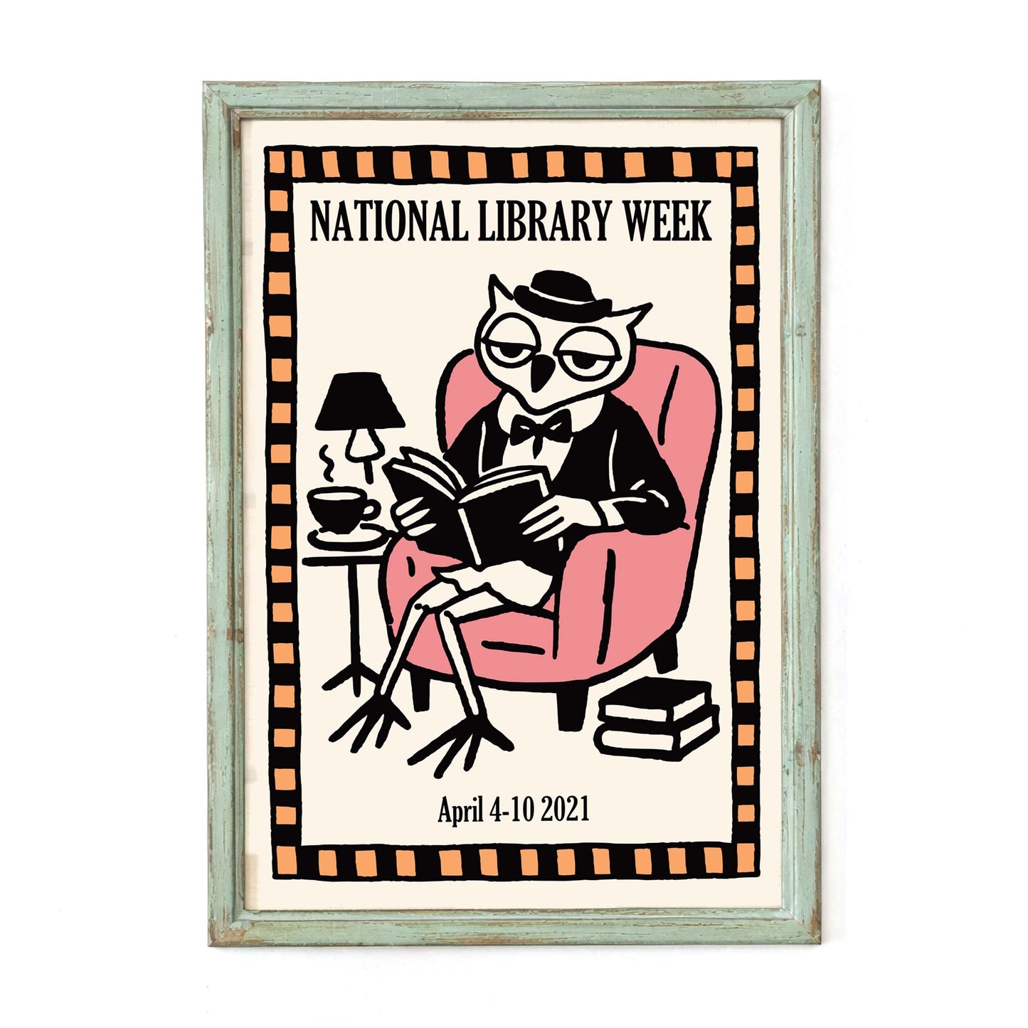 National Library Week Owl Poster