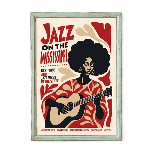 Jazz On The Mississippi Print