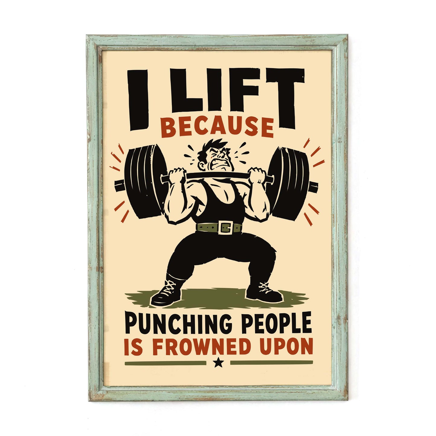 Weightlifting Gym Poster Wall Art