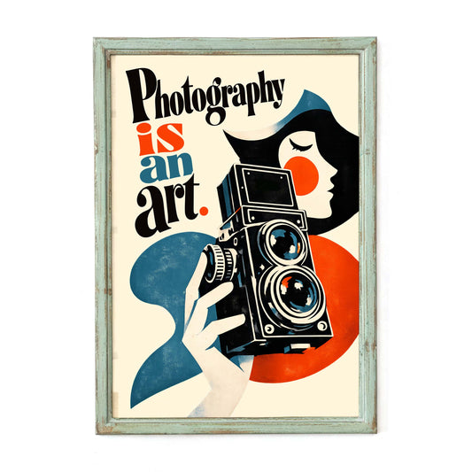 Photography Is an Art Vintage Camera Poster
