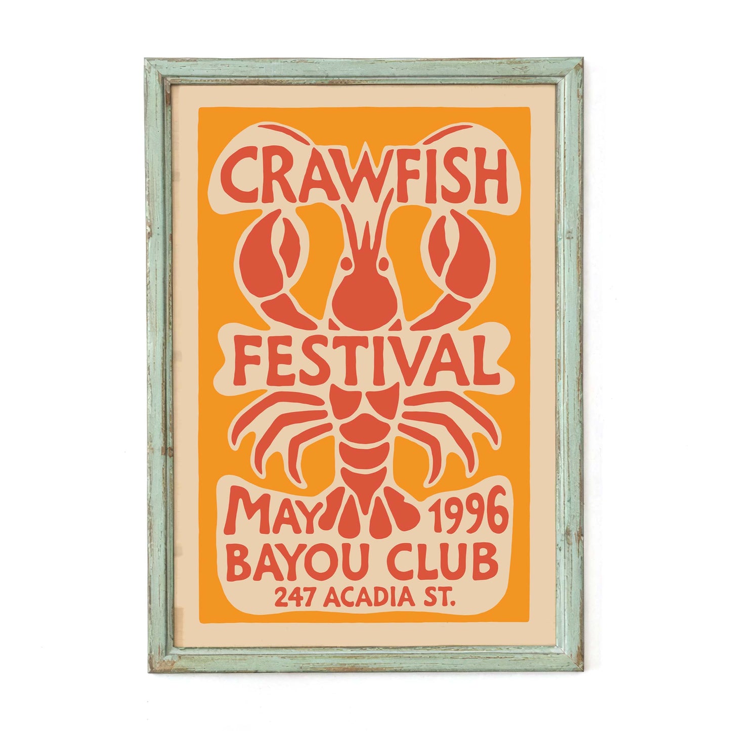 Vintage Crawfish Festival Wall Art
