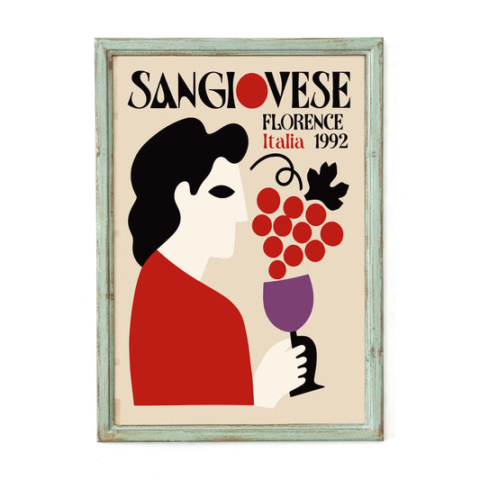 Sangiovese Florence Wine Poster