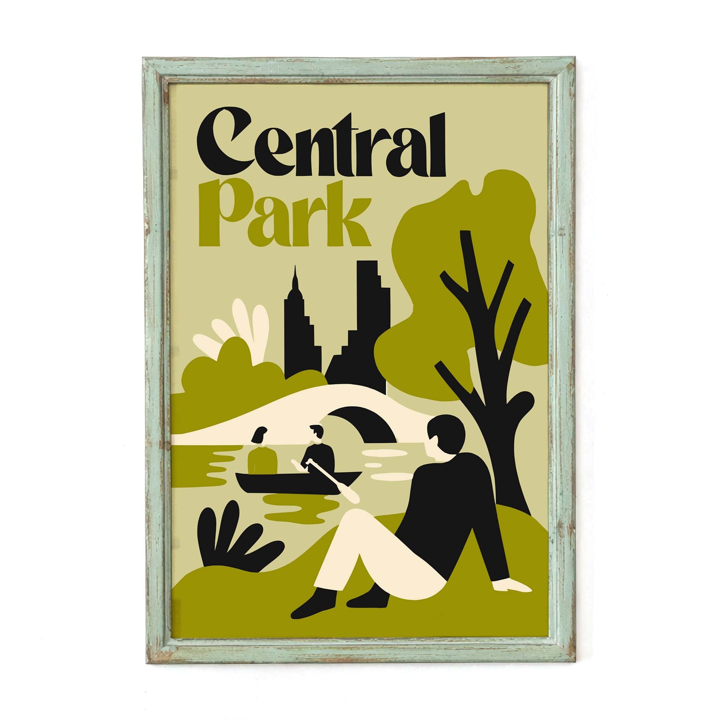 Central Park Travel Poster Print