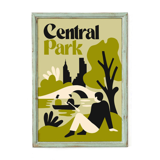 Central Park Travel Poster Print