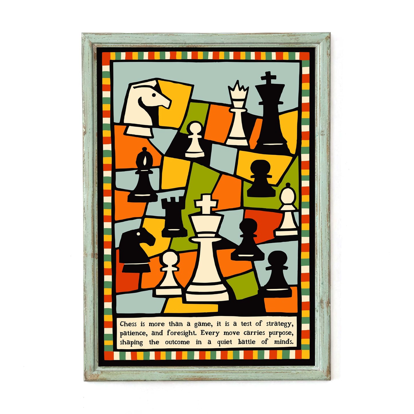 Chess Pieces Strategy Game Print