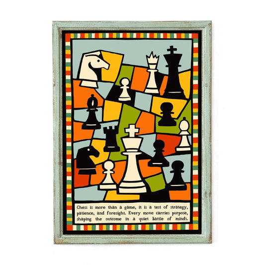 Chess Pieces Strategy Game Print