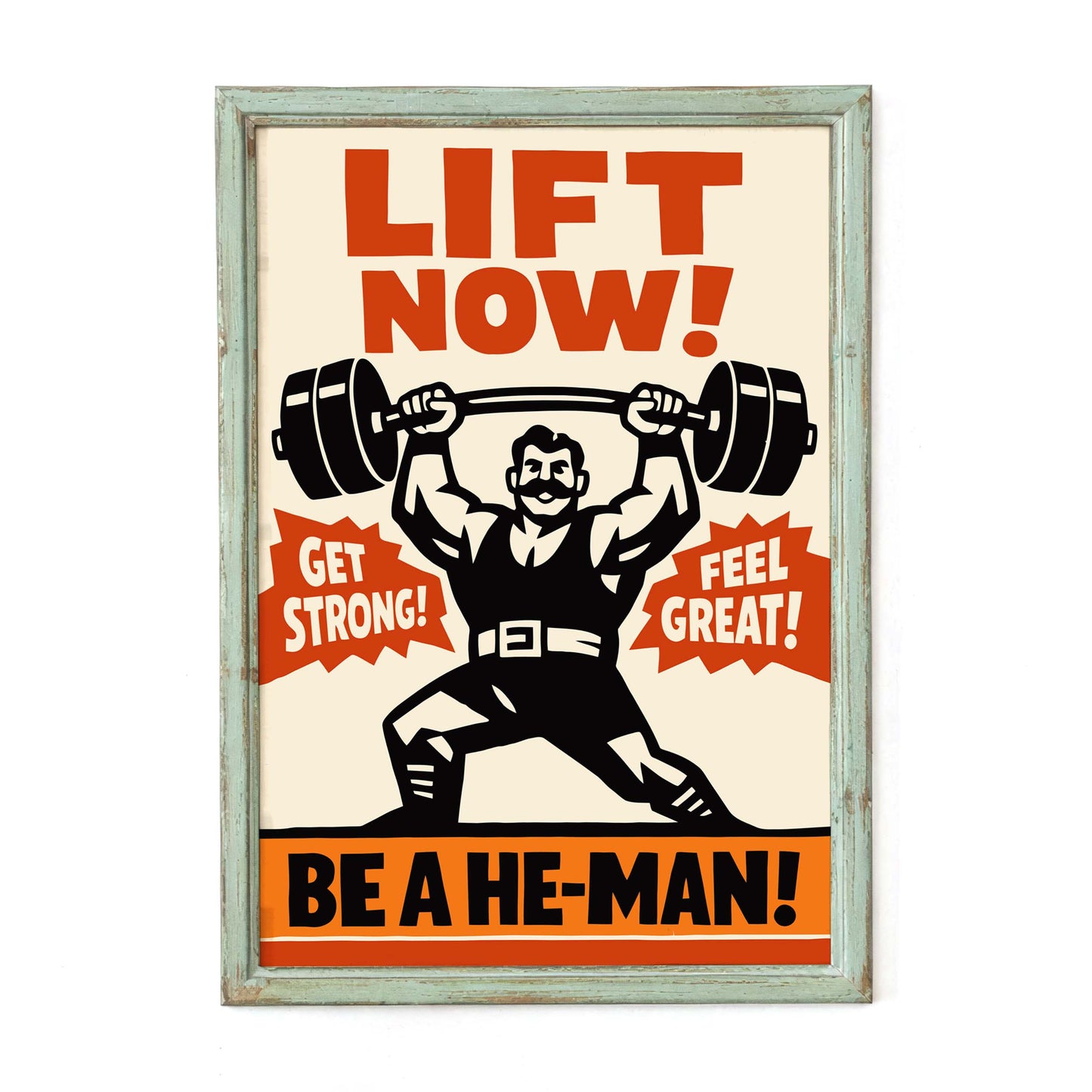 Vintage Weightlifting Motivation Gym Poster