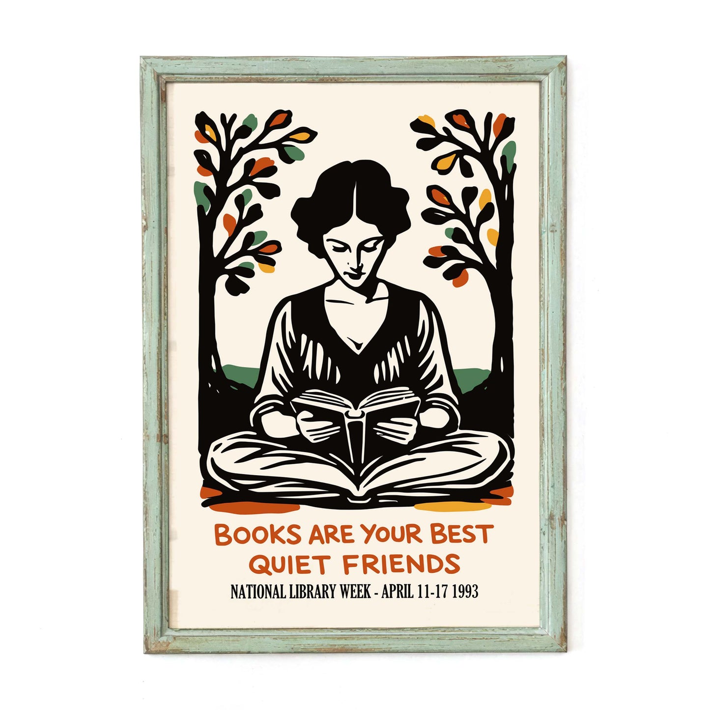 Quiet Reading Woman Poster