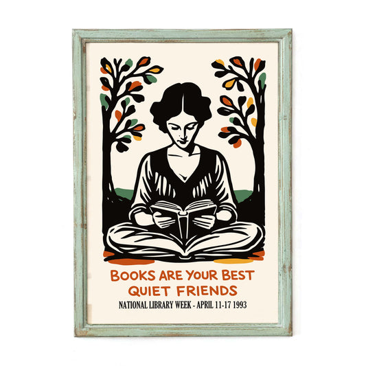 Quiet Reading Woman Poster